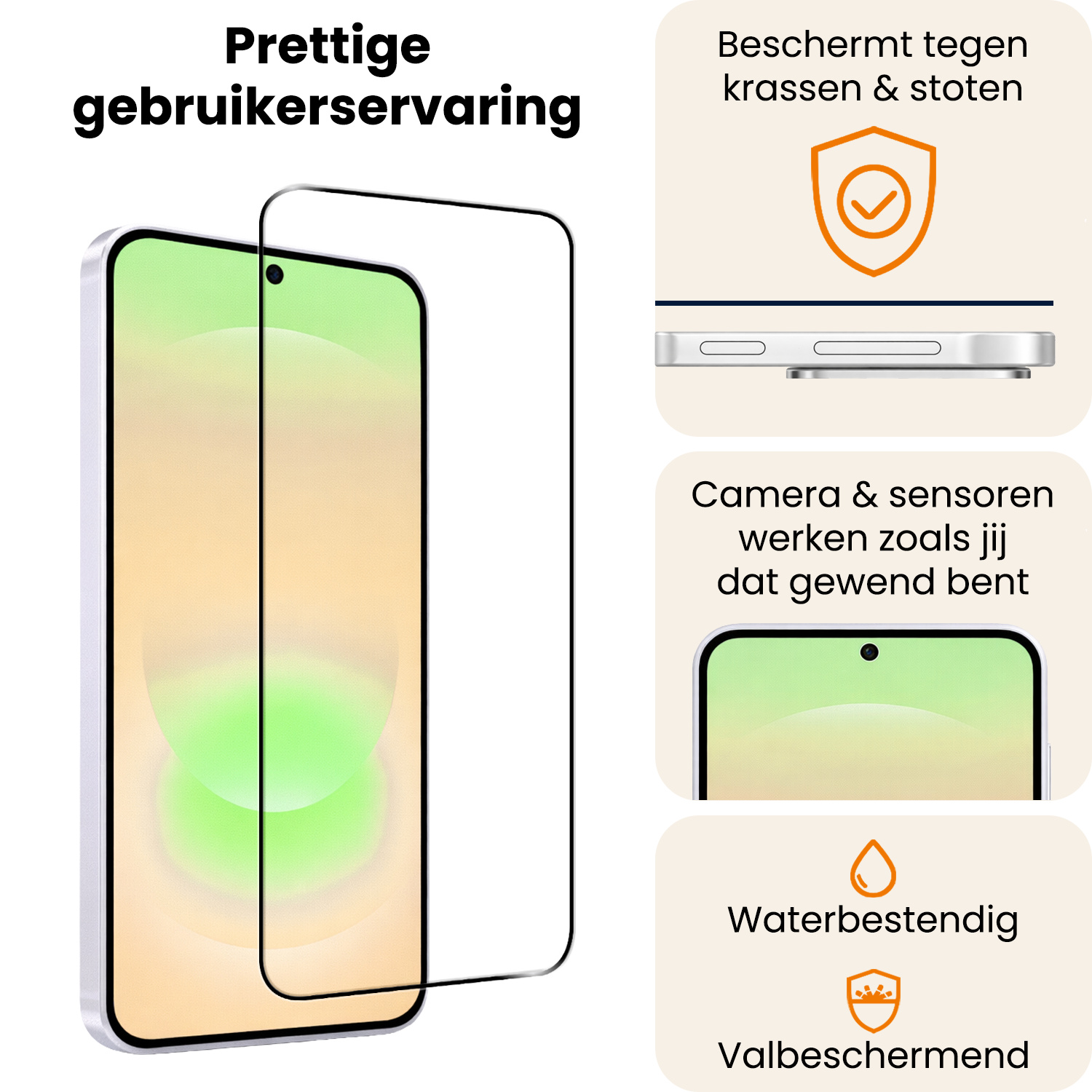 Nomfy Nomfy Samsung Galaxy A37 Screenprotector Glas Full Cover