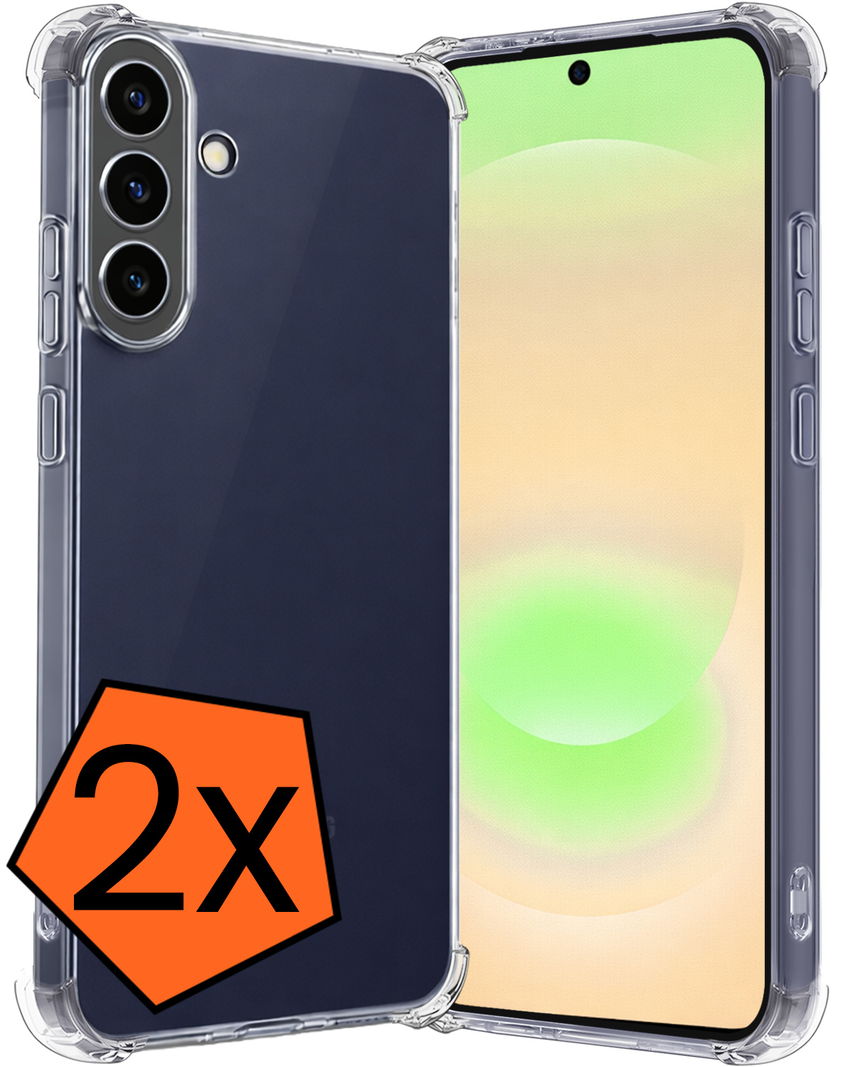 Nomfy Nomfy Samsung Galaxy A37 Hoesje Shockproof - Transparant - 2 PACK