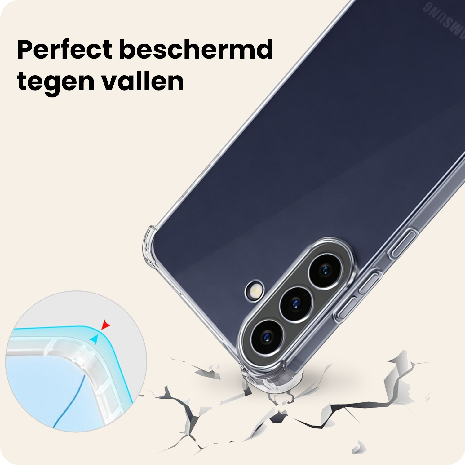 Nomfy Nomfy Samsung Galaxy A37 Hoesje Shockproof Met Screenprotector
