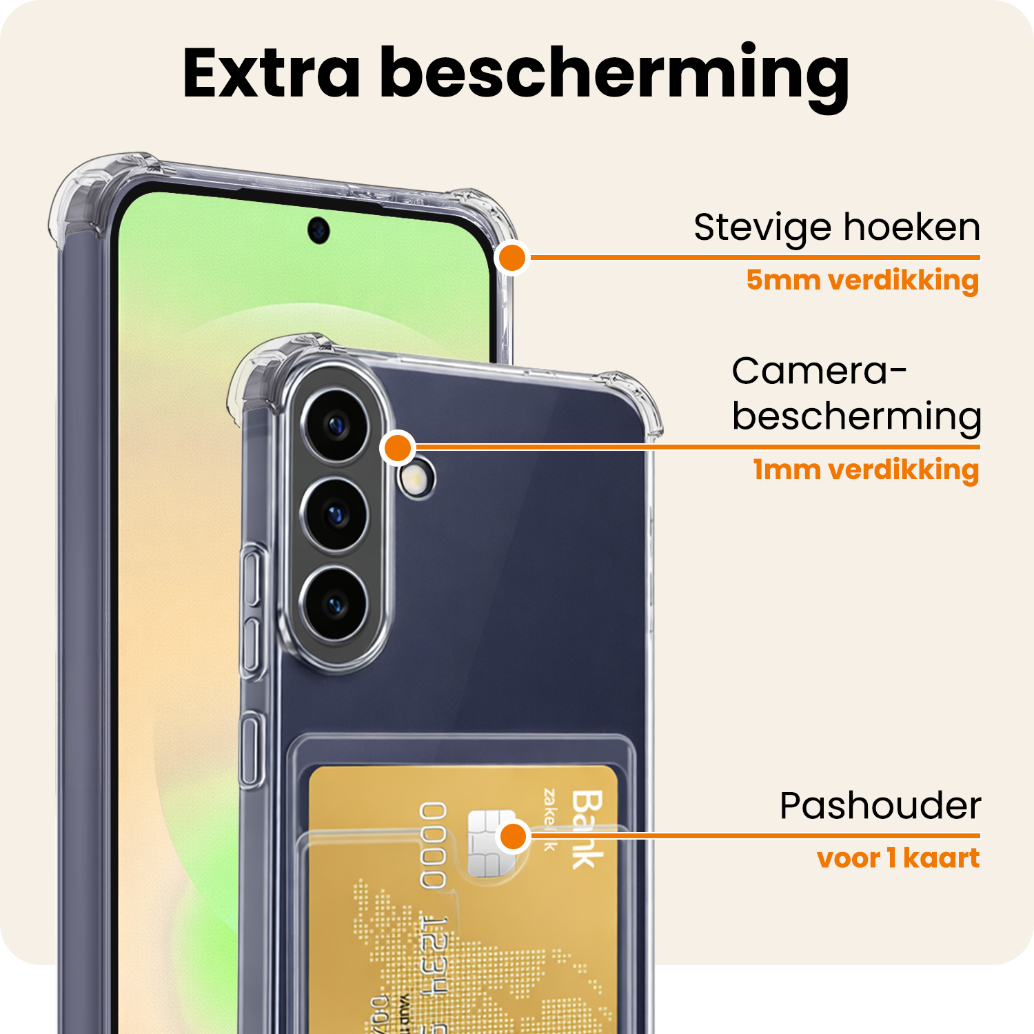 Nomfy Nomfy Samsung Galaxy A37 Hoesje Pashouder