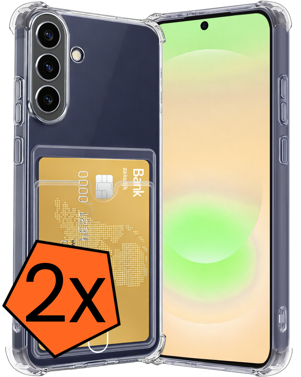 Nomfy Nomfy Samsung Galaxy A37 Hoesje Pashouder - 2 PACK