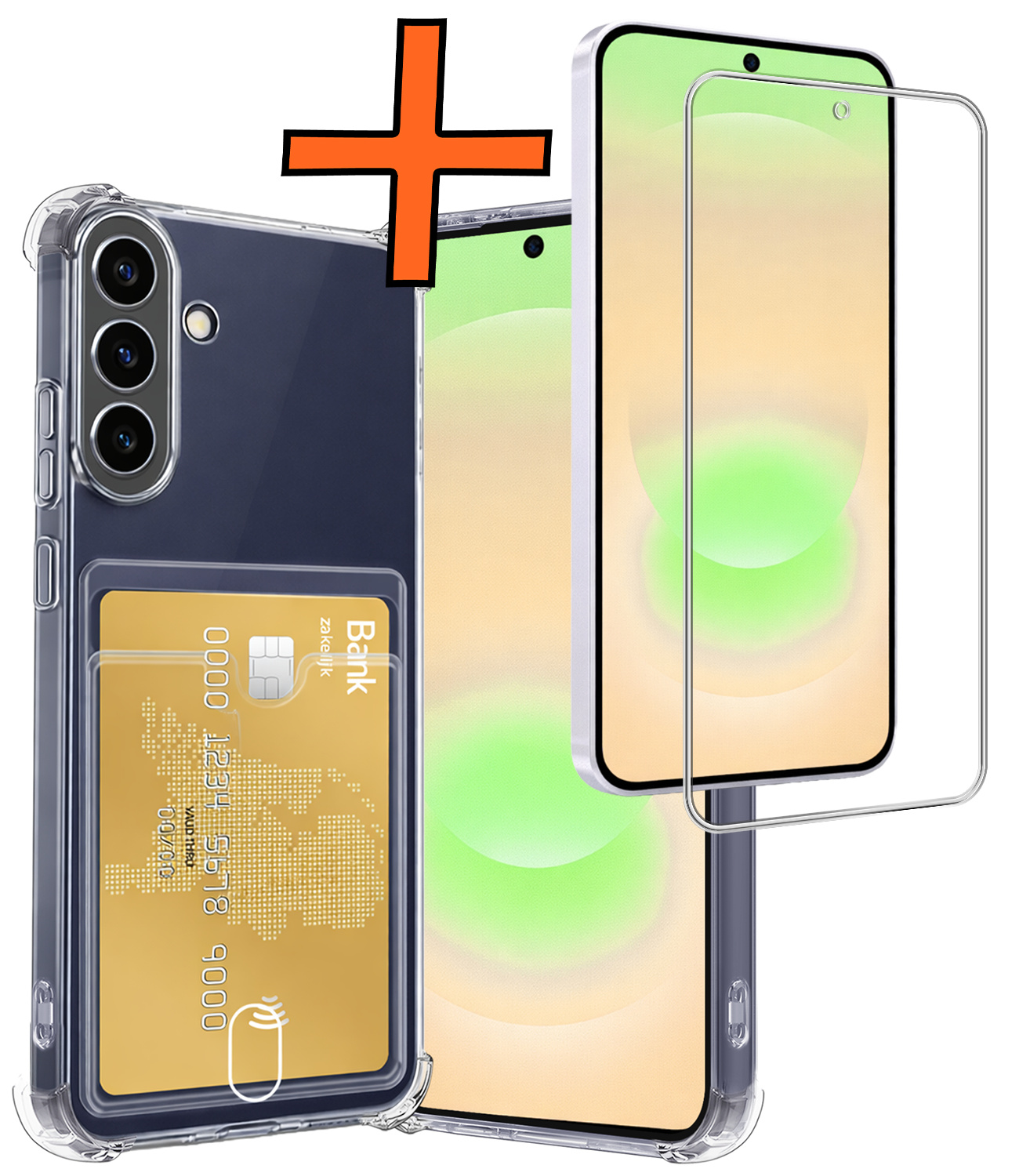 Nomfy Nomfy Samsung Galaxy A37 Hoesje Pashouder Met Screenprotector