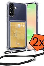 Nomfy Nomfy Samsung Galaxy A37 Hoesje Pashouder met Koord - 2 PACK