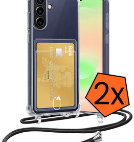 Nomfy Nomfy Samsung Galaxy A37 Hoesje Pashouder met Koord - 2 PACK