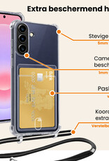 Nomfy Nomfy Samsung Galaxy A37 Hoesje Pashouder met Koord - 2 PACK