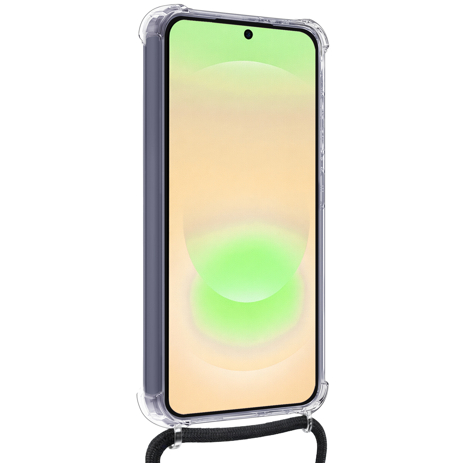 Nomfy Nomfy Samsung Galaxy A37 Hoesje Pashouder met Koord Met Screenprotector