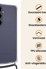 Nomfy Nomfy Samsung Galaxy A37 Hoesje Transparant Shockproof Met Zwart Koord