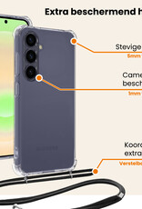 Nomfy Nomfy Samsung Galaxy A37 Hoesje Transparant Shockproof Met Zwart Koord