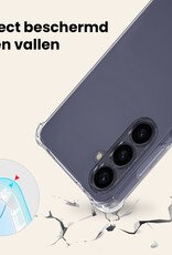 Nomfy Nomfy Samsung Galaxy A37 Hoesje Transparant Shockproof Met Zwart Koord