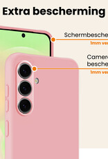 Nomfy Nomfy Samsung Galaxy A37 Hoesje Siliconen - Lichtroze