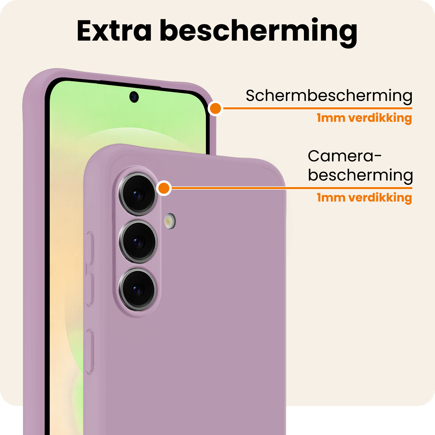 Nomfy Nomfy Samsung Galaxy A37 Hoesje Siliconen - Lila