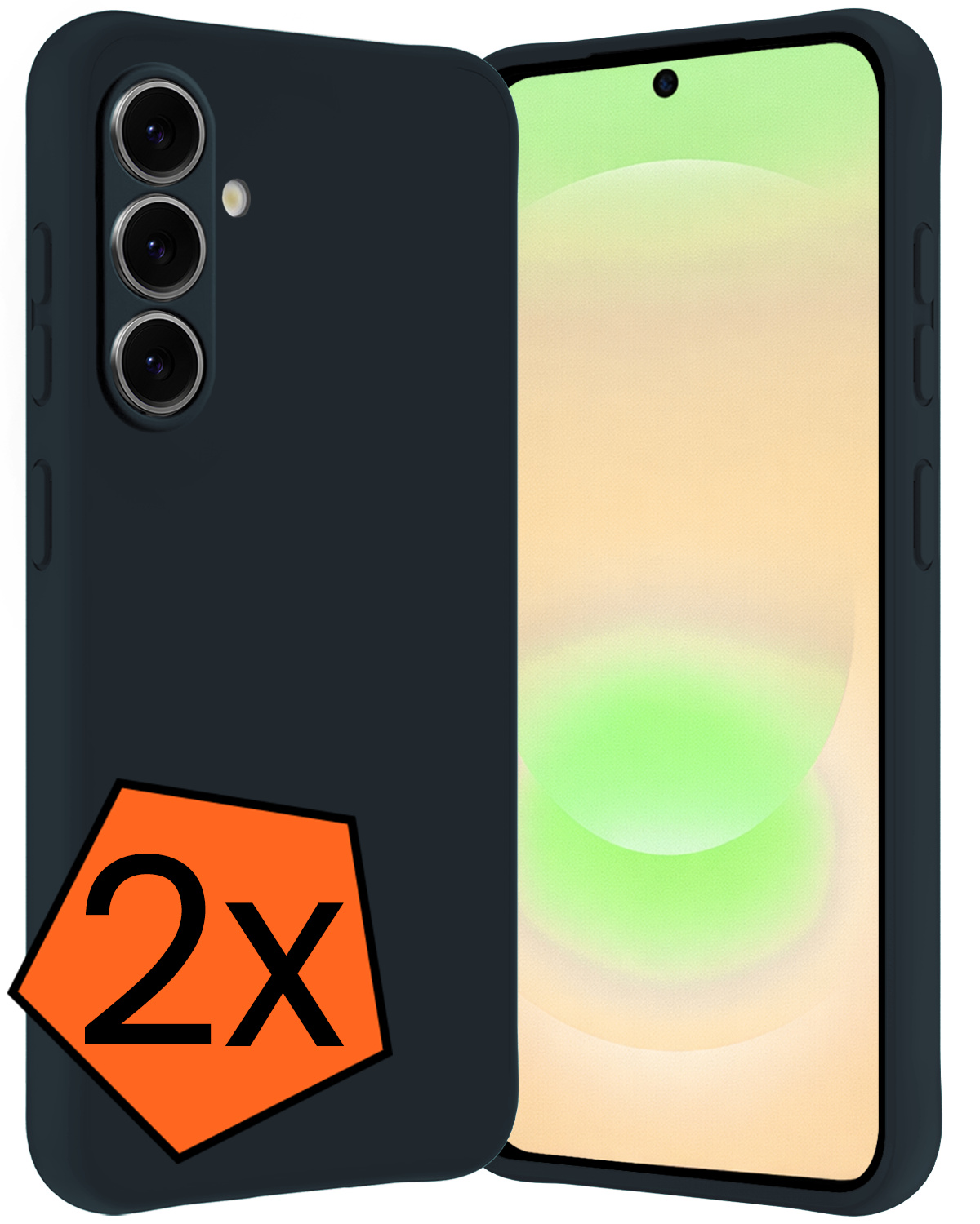 Nomfy Nomfy Samsung Galaxy A37 Hoesje Siliconen - Donkerblauw - 2 PACK