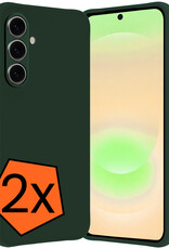 Nomfy Nomfy Samsung Galaxy A37 Hoesje Siliconen - Donkergroen - 2 PACK