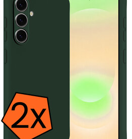 Nomfy Nomfy Samsung Galaxy A37 Hoesje Siliconen - Donkergroen - 2 PACK