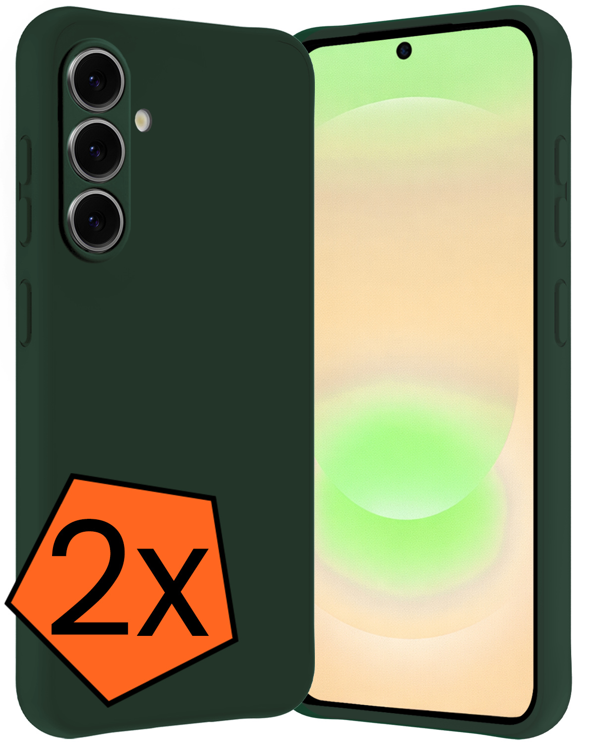 Nomfy Nomfy Samsung Galaxy A37 Hoesje Siliconen - Donkergroen - 2 PACK