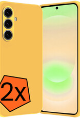Nomfy Nomfy Samsung Galaxy A37 Hoesje Siliconen - Geel - 2 PACK