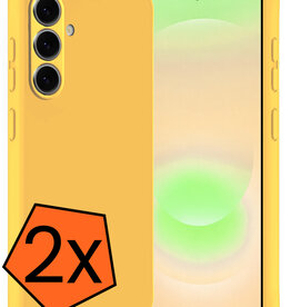 Nomfy Nomfy Samsung Galaxy A37 Hoesje Siliconen - Geel - 2 PACK