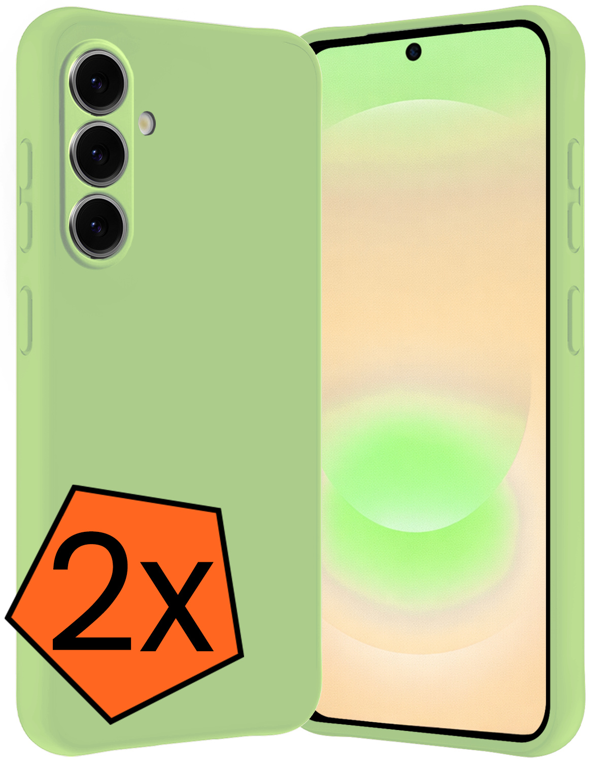 Nomfy Nomfy Samsung Galaxy A37 Hoesje Siliconen - Groen - 2 PACK