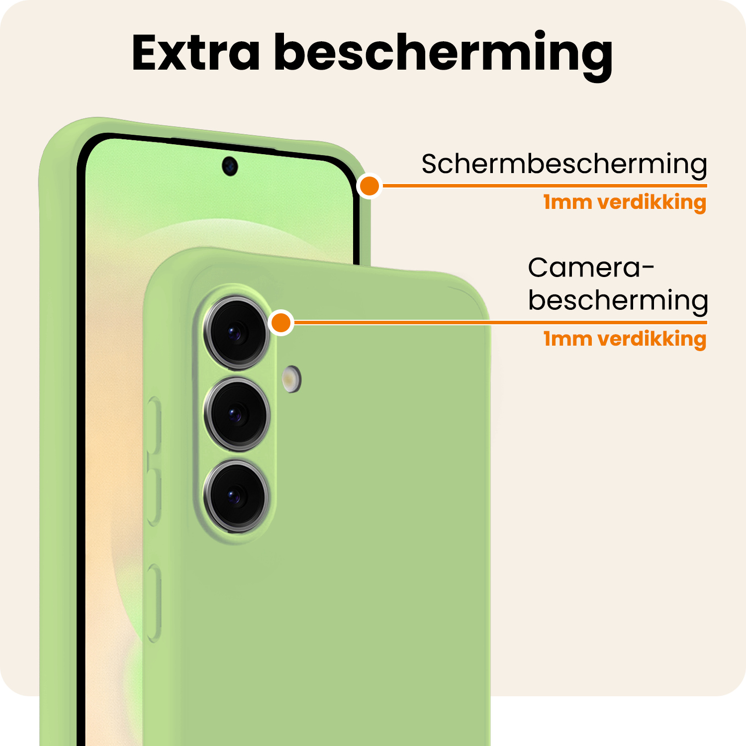 Nomfy Nomfy Samsung Galaxy A37 Hoesje Siliconen - Groen - 2 PACK