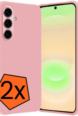 Nomfy Nomfy Samsung Galaxy A37 Hoesje Siliconen - Lichtroze - 2 PACK