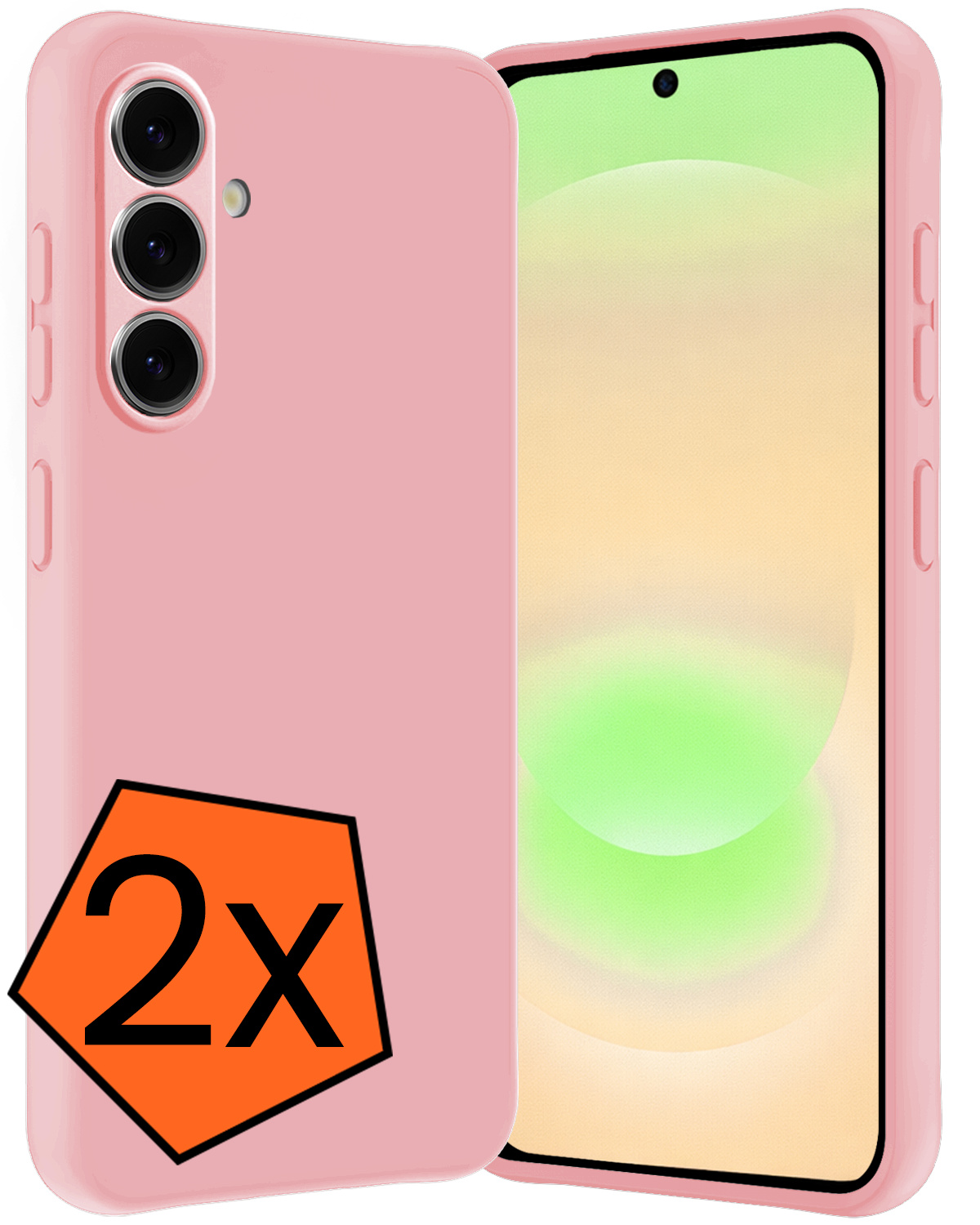 Nomfy Nomfy Samsung Galaxy A37 Hoesje Siliconen - Lichtroze - 2 PACK