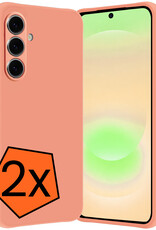 Nomfy Nomfy Samsung Galaxy A37 Hoesje Siliconen - Perzik - 2 PACK