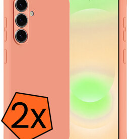 Nomfy Nomfy Samsung Galaxy A37 Hoesje Siliconen - Perzik - 2 PACK