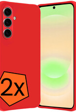 Nomfy Nomfy Samsung Galaxy A37 Hoesje Siliconen - Rood - 2 PACK