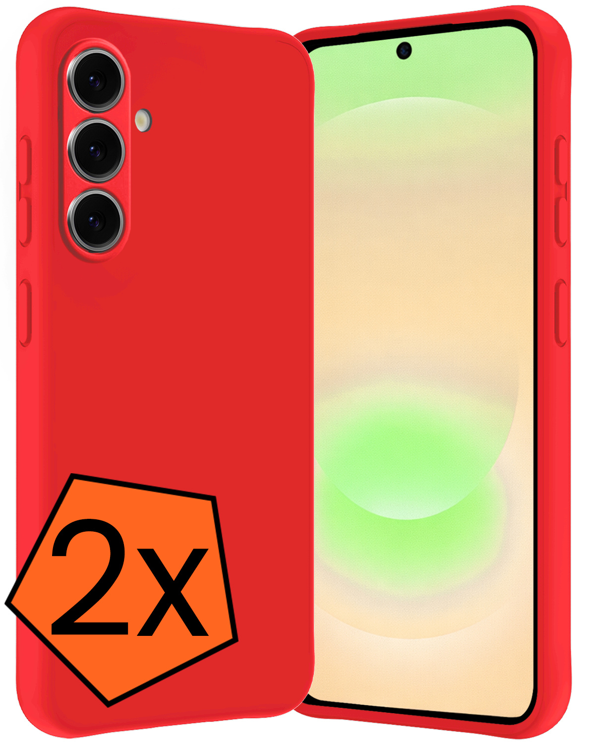 Nomfy Nomfy Samsung Galaxy A37 Hoesje Siliconen - Rood - 2 PACK