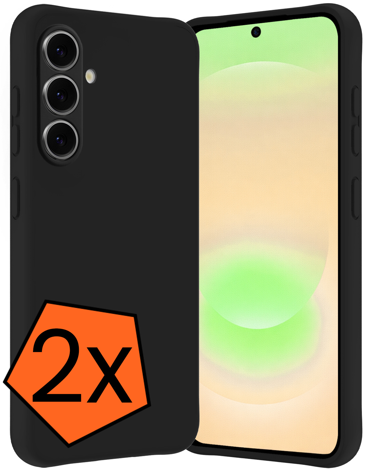 Nomfy Nomfy Samsung Galaxy A37 Hoesje Siliconen - Zwart - 2 PACK