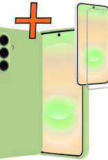 Nomfy Nomfy Samsung Galaxy A37 Hoesje Siliconen Met Screenprotector - Groen