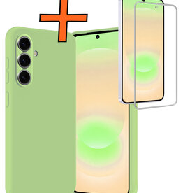 Nomfy Nomfy Samsung Galaxy A37 Hoesje Siliconen Met Screenprotector - Groen