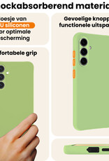 Nomfy Nomfy Samsung Galaxy A37 Hoesje Siliconen Met Screenprotector - Groen