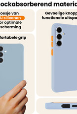 Nomfy Nomfy Samsung Galaxy A37 Hoesje Siliconen Met Screenprotector - Lichtblauw