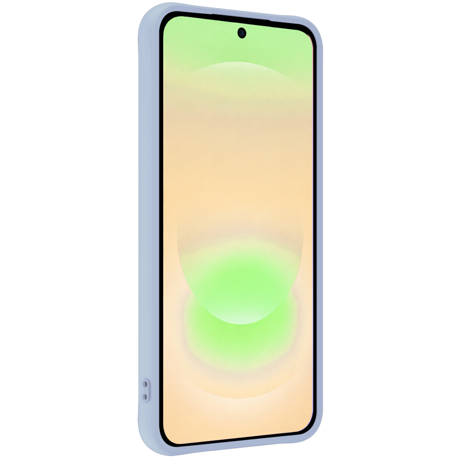 Nomfy Nomfy Samsung Galaxy A37 Hoesje Siliconen Met Screenprotector - Lichtblauw