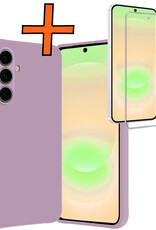 Nomfy Nomfy Samsung Galaxy A37 Hoesje Siliconen Met Screenprotector - Lila