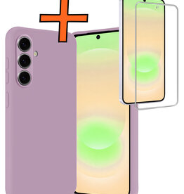 Nomfy Nomfy Samsung Galaxy A37 Hoesje Siliconen Met Screenprotector - Lila