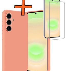 Nomfy Nomfy Samsung Galaxy A37 Hoesje Siliconen Met Screenprotector - Perzik