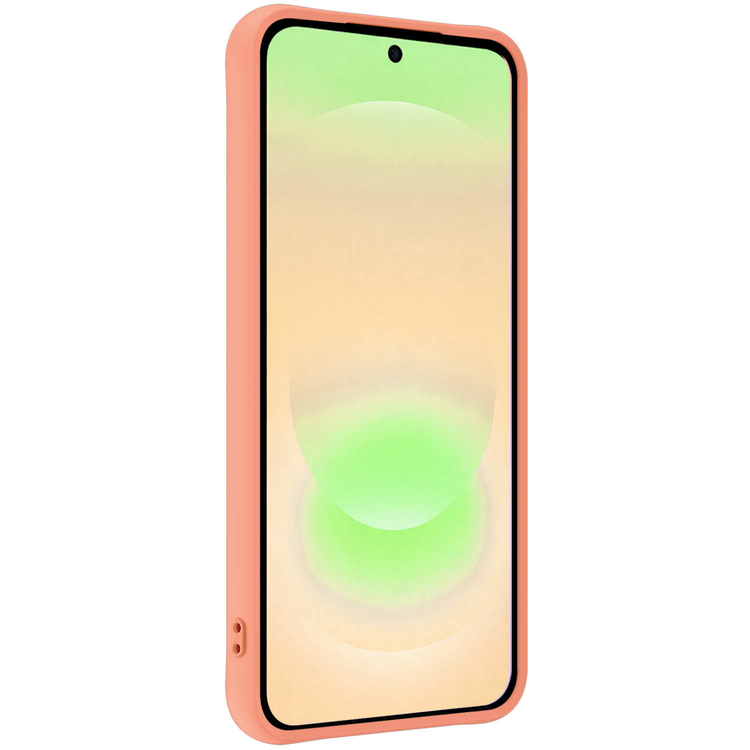 Nomfy Nomfy Samsung Galaxy A37 Hoesje Siliconen Met Screenprotector - Perzik