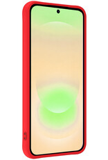 Nomfy Nomfy Samsung Galaxy A37 Hoesje Siliconen Met Screenprotector - Rood