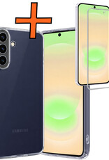 Nomfy Nomfy Samsung Galaxy A37 Hoesje Siliconen Met Screenprotector - Transparant