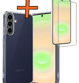 Nomfy Nomfy Samsung Galaxy A37 Hoesje Siliconen Met Screenprotector - Transparant