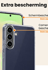 Nomfy Nomfy Samsung Galaxy A37 Hoesje Siliconen Met Screenprotector - Transparant