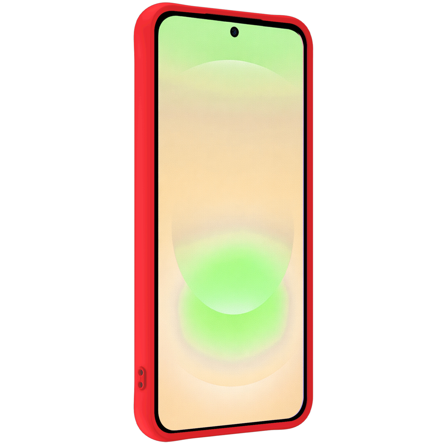 Nomfy Nomfy Samsung Galaxy A37 Hoesje Siliconen Met 2x Screenprotector - Rood