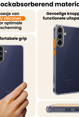 Nomfy Nomfy Samsung Galaxy A37 Hoesje Siliconen Met 2x Screenprotector - Transparant