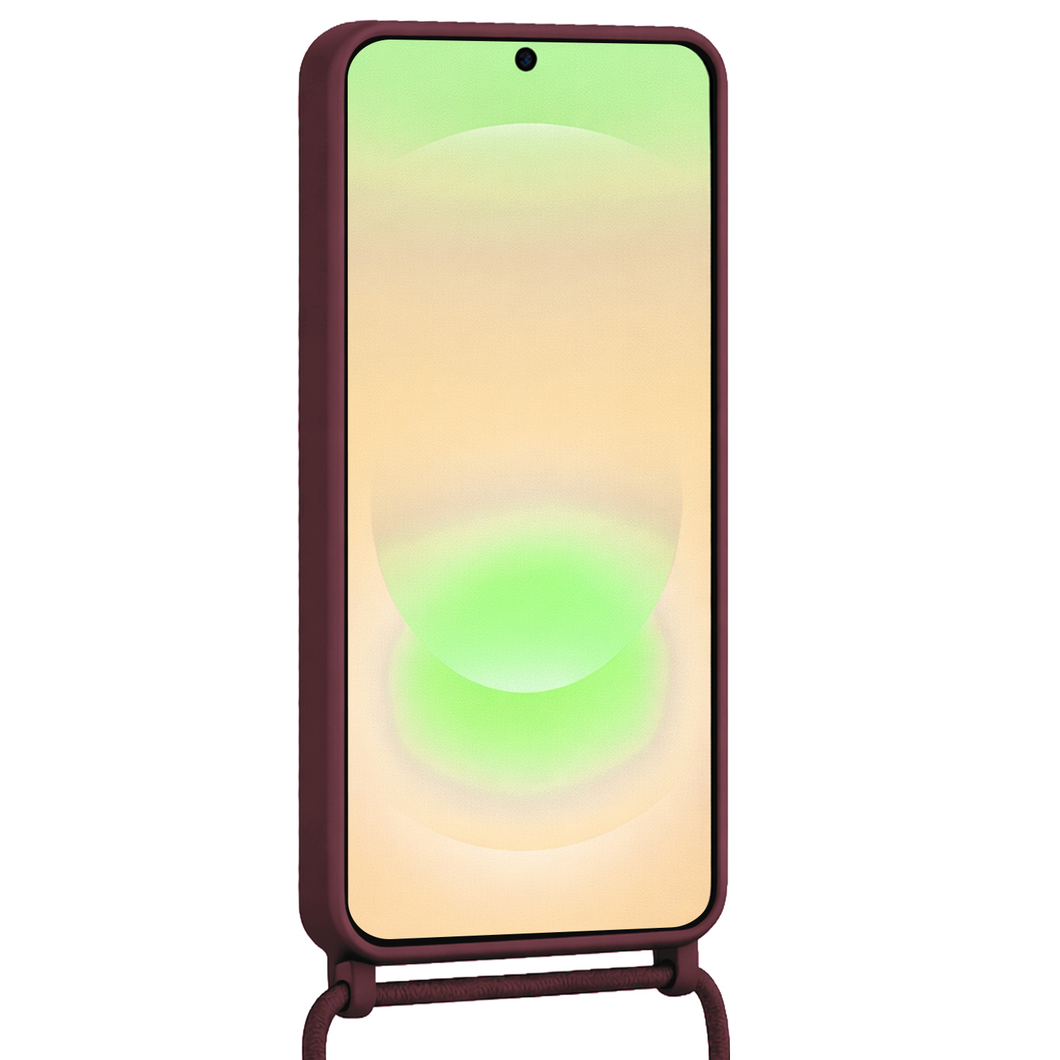 Nomfy Nomfy Samsung Galaxy A37 Hoesje Pashouder met Koord - Aubergine