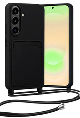 Nomfy Nomfy Samsung Galaxy A37 Hoesje Pashouder met Koord - Zwart