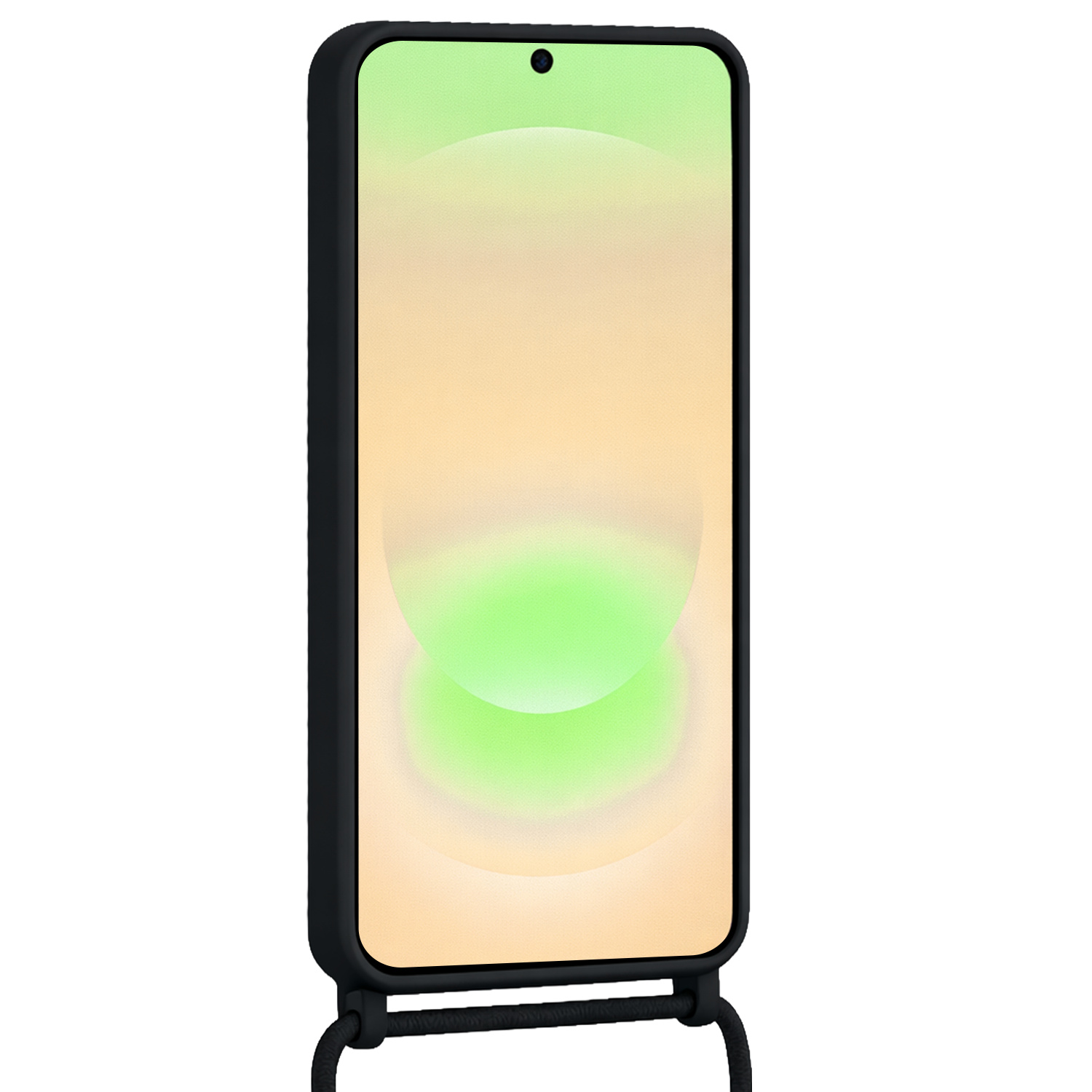 Nomfy Nomfy Samsung Galaxy A37 Hoesje Pashouder met Koord Met 2x Screenprotector - Zwart