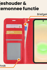 Nomfy Nomfy Samsung Galaxy A37 Hoesje Bookcase - Rood