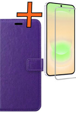 Nomfy Nomfy Samsung Galaxy A37 Hoesje Bookcase Met Screenprotector - Paars